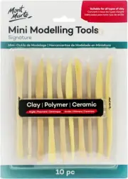 Mont Marte Boxwood Mini Clay Modeling Tools 10 Piece. Set of 10 Double Ended ...