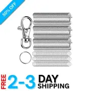 240PCS Keychain Clip Kit - Silver Snap Hooks & Rings for DIY Projects