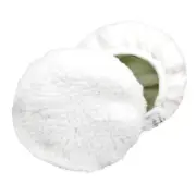 2Pcs 9-10" Polishing Bonnets Faux Wool Fiber Car Waxing Applicator Bonnet Disc