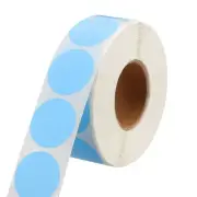 1Roll 1000pcs Color Dot Sticker 1" Blank Circle Coding Label Light Blue