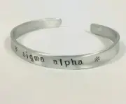 Sigma Alpha SA FREE SHIPPING, Sorority bracelet Ann Peden