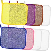 COLLBATH 8 Pcs Bath Cloth Towel Back Scrubber Shower Cloth Wash Cloth Body Japanese Wash Cloth Body Exfoliating Washcloth Exfoliating Cloth Exfoliating Wash Cloths Nylon Bath Towels