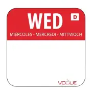 DISSOLVABLE FOOD ROTATION LABELS WEDNESDAY (PACK OF 1000) U779