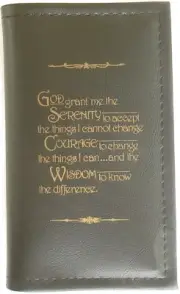 12 Step Book Cover - Small Book (24HrDay) - Black - SM01