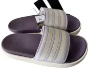 Adidas Adilette Platform Slides - Silver Dawn / Metalic / Shadow Violet (IF3421)