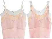 [Amuhou] Girls Crop Top Cami Cotton Lined Training Bra