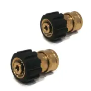 (2 Pack) M22 FPT X 3/8" Quick Connect Coupler for MTM Hydro 24.0448, 240448
