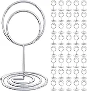 40PCS Table Number Holders, Place Cards Holder, Mini Food Labels Menu Holder, Photo Holders, Idea For Centerpieces, Wedding, Birthday, Party Decoration (Silver)