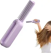 Ionic Hair Straightener Brush - USB Charging Iron Straightener | Portable Heated Straightening Brush, Hair Brush Straightener for Home, Travel, Studio