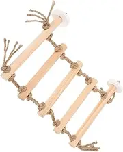 FUTUREORYY Wooden Climbing Ladder for Parrots Chew Resistant Bird Perch with Fun Exercise Features for Budgies Parakeets and Birds