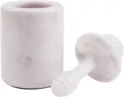 Marble Honey Jar With Dipper Lid Handmade Honey Dispenser For Home & Kitchen