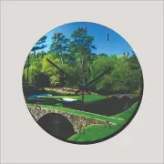 Hogan Bridge The Masters !2th Hole Art Wall Hanging Wall Clock Time Piece