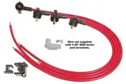 MSD Spark Plug Lead Set 8.5mm Red 4 Cylinder Midget 90 Plug & Cap Terminal MSD31689
