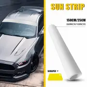 60"x10" Windshield Sun Visor Strip Sticker Vinyl Decoration Decal Matte White O