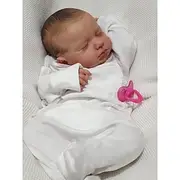 20 inch Reborn Doll Baby Toddler Toy Reborn Toddler Doll Reborn Baby Doll Newborn lifelike Gift Hand Made Non Toxic 3/4 Silicone Limbs and Cotton Filled Body