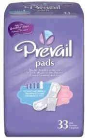 Prevail Bladder Control Pads 16'' Ultimate Pad 132/Case Discreet Packed