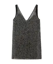 Short dress in organza and sequins IT40,IT44,IT42,IT38 Black