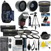 CANON REBEL T7 ACCESSORIES BUNDLE KIT INCLUDES BAG FLASH LENSES TRIPOD FILTERS