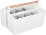 ERINGOGO Portable Basket with Handle Tote Art Organizer Craft Makeup Adjustable Make up Brushes Bathroom Caddy for Shower College Plastic Caddy with Handle Storage Caddy Brush Holder Pp