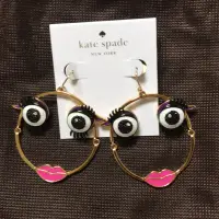 在飛比找蝦皮購物優惠-Kate Spade 怪物金色圓圈耳環 Imaginatio