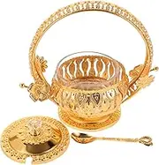 FIXOSHEE 1 Set Vintage Sugar Jar with Lid Retro Condiment Container Spice Canister for Salt Pepper Sugar Stylish Kitchen Storage for Seasoning Bowls