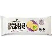 Ceres Organics Brown Rice Crackers Chia 115g