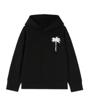 Palm Angels Kids The Palm Drop Shoulder Hoodie 10Y black