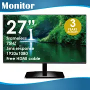 Monitor 27 inch FHD 1920x1080 VGA+HDMI VESA Mount FREE HDMI Cable