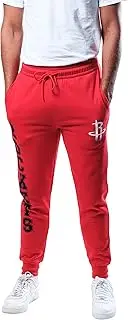 Ultra Game NBA Houston Rockets Mens Basic Soft Terry Jogger Pants, Team Color, Medium