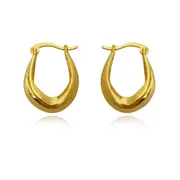 Culturesse Krista Modern Bowl Huggie Earrings Fashion Jewellery 18K Gold Plating