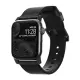 美國NOMADxHORWEEN Apple Watch專用質樸黑皮革錶帶-摩登黑