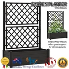 Raised Bed With Trellis Garden Patio Planter Flower Box Plant Pot Anthracite NEW