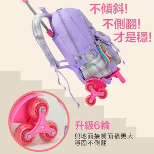 【SUNSHINEBAG 日晴】可愛少女小清新拉桿書包(兒童書包 護脊書包 小學生書包 護脊兒童書包 後背包)