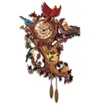 "Treetop Chorus" Songbird Sculptural Wall Clock