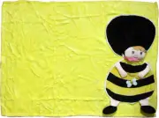 Garden of Arts Houses Soft Buddies Bumble Bee Portable Foldable Soft Blanket ...