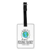 World's Best Personal Trainer Visual Luggage Tag Suitcase Funny best Awesome PT