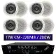 TIW CM-228MB 公共廣播擴大機200W+AV MUSICAL HSR-108-6T+嵌入式喇叭8支