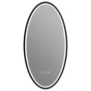 BWE Vanity Mirror 18" W x 35" H Large Oval Frameless LED Light Dimmable Silver