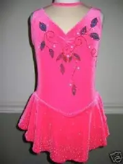 NEW Custom Pink Ice Skating Lyrical Dance Competition Dress Costume CS 4 5 6