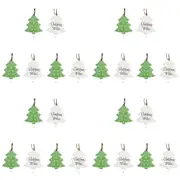 12PK LVD Ceramic Tree Indigenous Home Hanging X-mas Display Decor 8x9cm Green