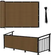 [Shatex] Privacy Screen Privacy Fence Screen 4x50ft Brown,Outdoor Heavy Duty 90% Blockage Shade Cover for Wall Garden Gazebo Backyard