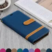 For iPhone 15 Pro Max 15 Pro 15 Plus 15 Luxury Denim Case Flip Wallet Case Cover