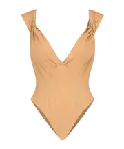 Saint Laurent Cross-Back Sleeveless Bodysuit FR38,FR40,FR42 light brown