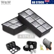Ice Cube Tray Large Silicone Moulds Ball Maker Whiskey Sphere Round Block