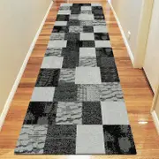 Beantown Patch Black Runner Rug