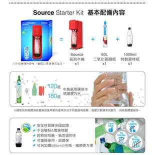 Sodastream SOURCE 氣泡水機，瑞士設計師款 - 魅力紅【加碼送保冷袋】