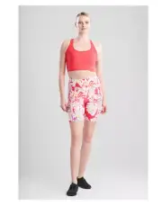 Josie Natori Solid T-Back Cropped Top Salsa Size XS 0683