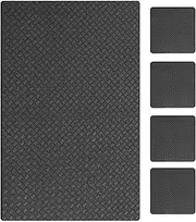 Treadmill Mat, Anti-Vibration Exercise Equipment Mat 3.94x3.94x0.2 inches, Floor Protector for Rowing Machines, and Workout Gear, Compatible with Carpet and Hardwood Surfaces
