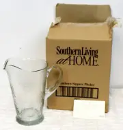Southern Living Sippers Pitcher 40972 Thick Hammered Clear Glass 64 oz Home