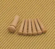 BP-2853-000 Boxwood Acoustic Slotted Guitar Bridge Pin Set w/ Endpin